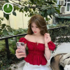 Áo trễu vai đỏ 1